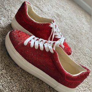 Betsy Johnson Sidny Sneaker in Red